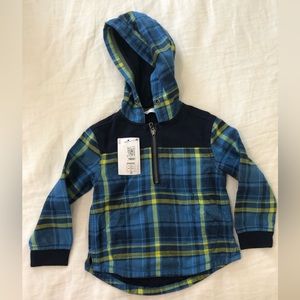 Marks & Spencer 1/4 zip Flannel Shirt with thermal lining, 2-3T